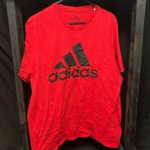Adidas- amplifier tee red shirt with black logo